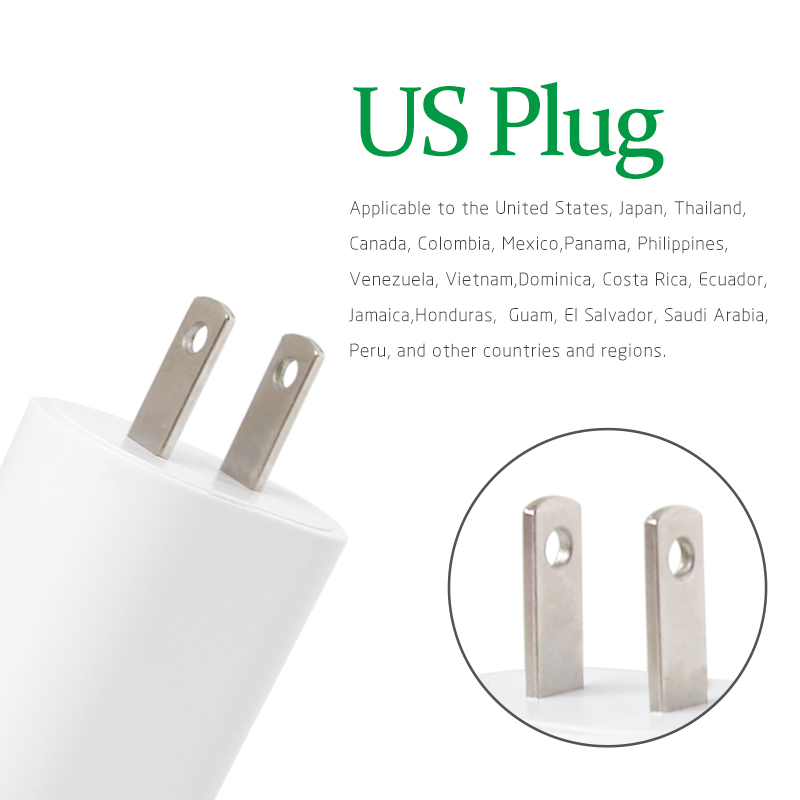 1PC US Adapter 5V2.1A Dual USB Charger For Smart Mobile Phone Charging AC/DC Adaptor Travel in Japan Thailand Canada Mexico