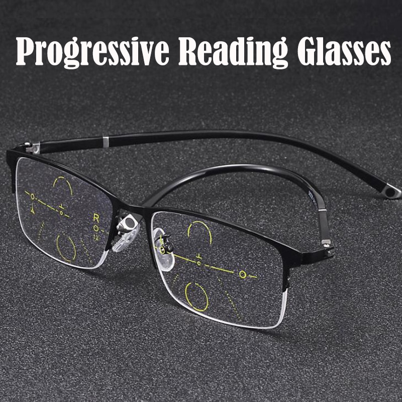 Progressive Glasses Anti Blue Ray Multifocal Reading Eyeglasses Presbyopic Spectacles Unisex Glasses Frame
