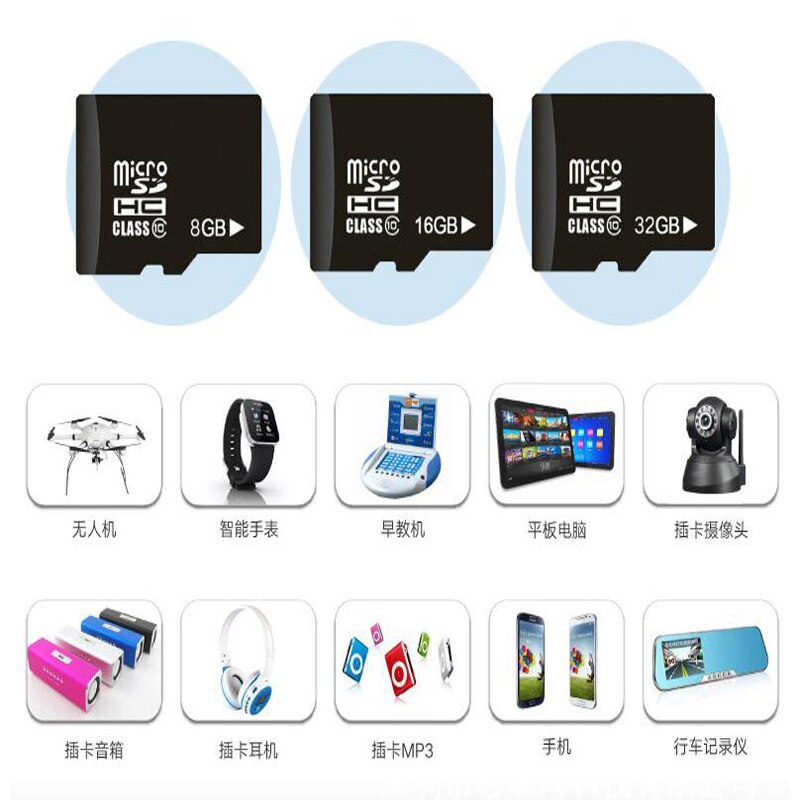 Micro SD Card Class 16GB 32GB 64GB Memory Card TF Card for MP3 Players, Tablets, Phones, Cameras and Gaming Devices