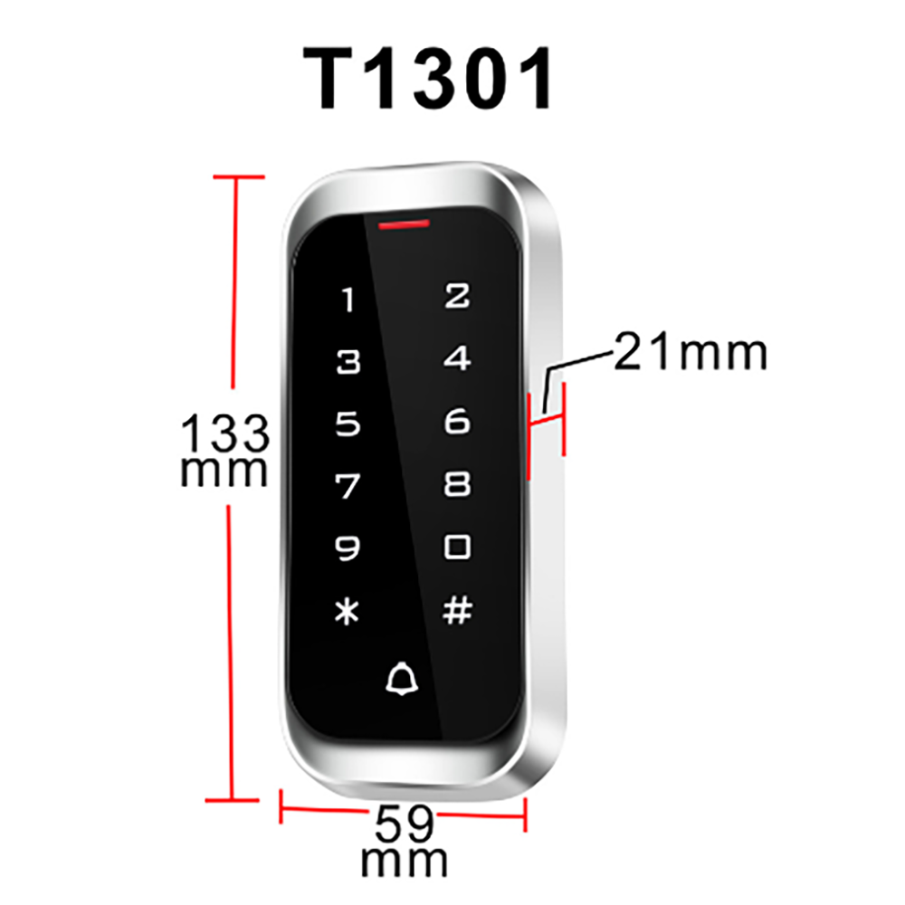 RFID Keypad Access Control 13.56MHZ Standalone Access Controller 125KHz Touch controller Metal Waterproof Touch screen Touch