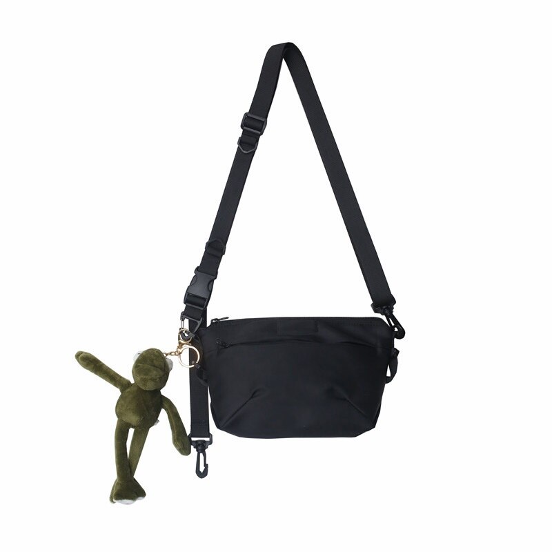 Mini nylon messenger bag canvas ultralichte retro dames mobiele telefoon tas oxford stof geplooide tas organizer