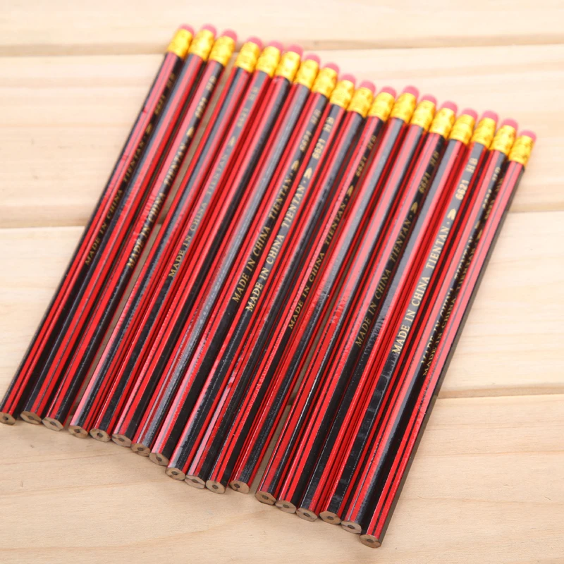 30/50/100 Teile/los Skizze Bleistift Holz Blei Bleistifte HB Bleistift Mit Radiergummi freundlicher Zeichnung Bleistift Schule schriftlich Schreibwaren