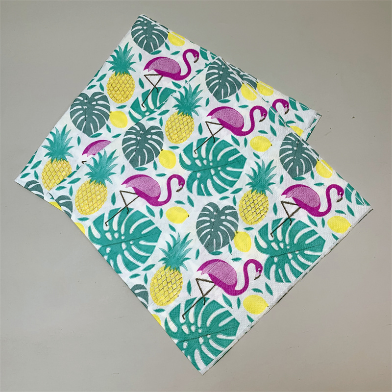20 Stks/pak Flamingo Tafel Decoupage Papier Servetten Zomer Servet Papieren Tissue Voor Wedding Party Supplies