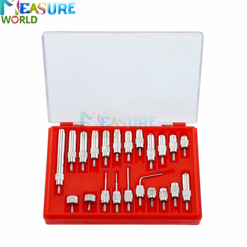 Dial Indicator 0-10mm Lug Back Test Gauge 22Pcs M2.5 Thread Tip For Dial &amp; Test Indicators Steel Dial Indicator Point Set: 22pcs Anvil Point