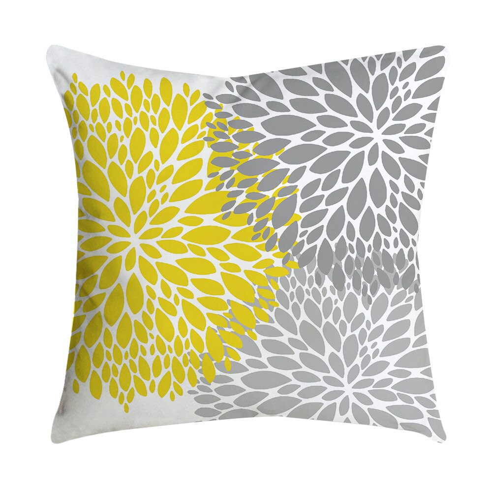 Ananas Blad Geel Sofa Auto Taille Gooi Kussen Case Home Decor cojines decorativos para sofa kussen G516: A