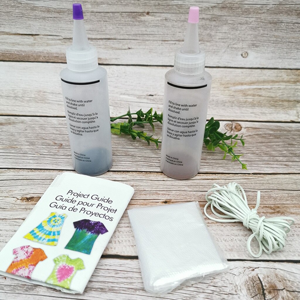 Kit DIY de tela de camisa con bandas de goma de 2 colores para todas las personas