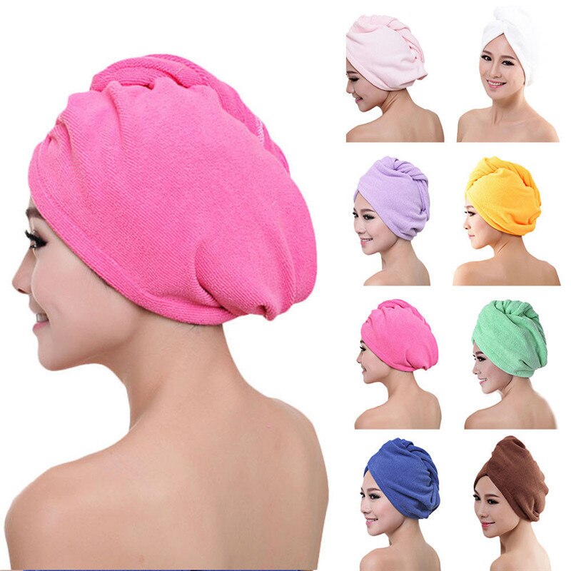 Toalla de baño de microfibra para mujer, secado rápido del cabello, Toalla de baño suave para mujer, turbante, envoltura para la cabeza, herramientas de baño de 60x20 cm