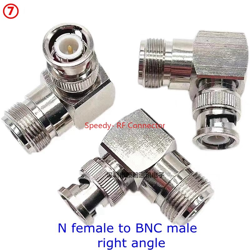 1 Uds L16 N tipo a BNC macho conector hembra Q9 BNC a N tipo adaptador Coaxial de ángulo recto RF rápida cobre: Oro