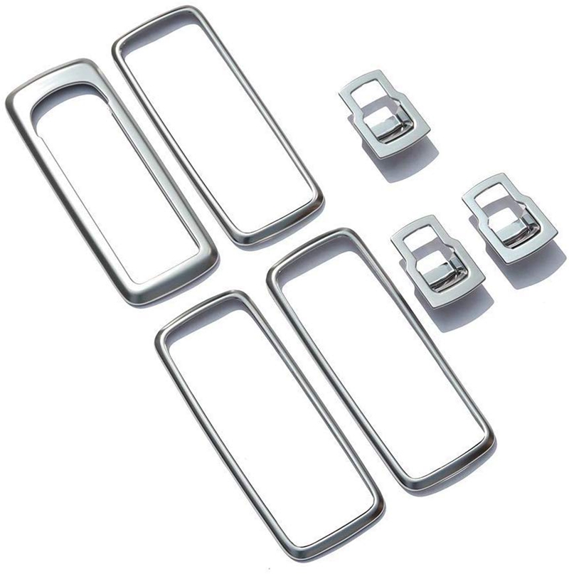 Chrome Car Door Window Switch Lift Button Cover Trim Frame for for Land Rover Discovery 4 LR4 Range Rover Sport L320 Accessories: 7 pcs