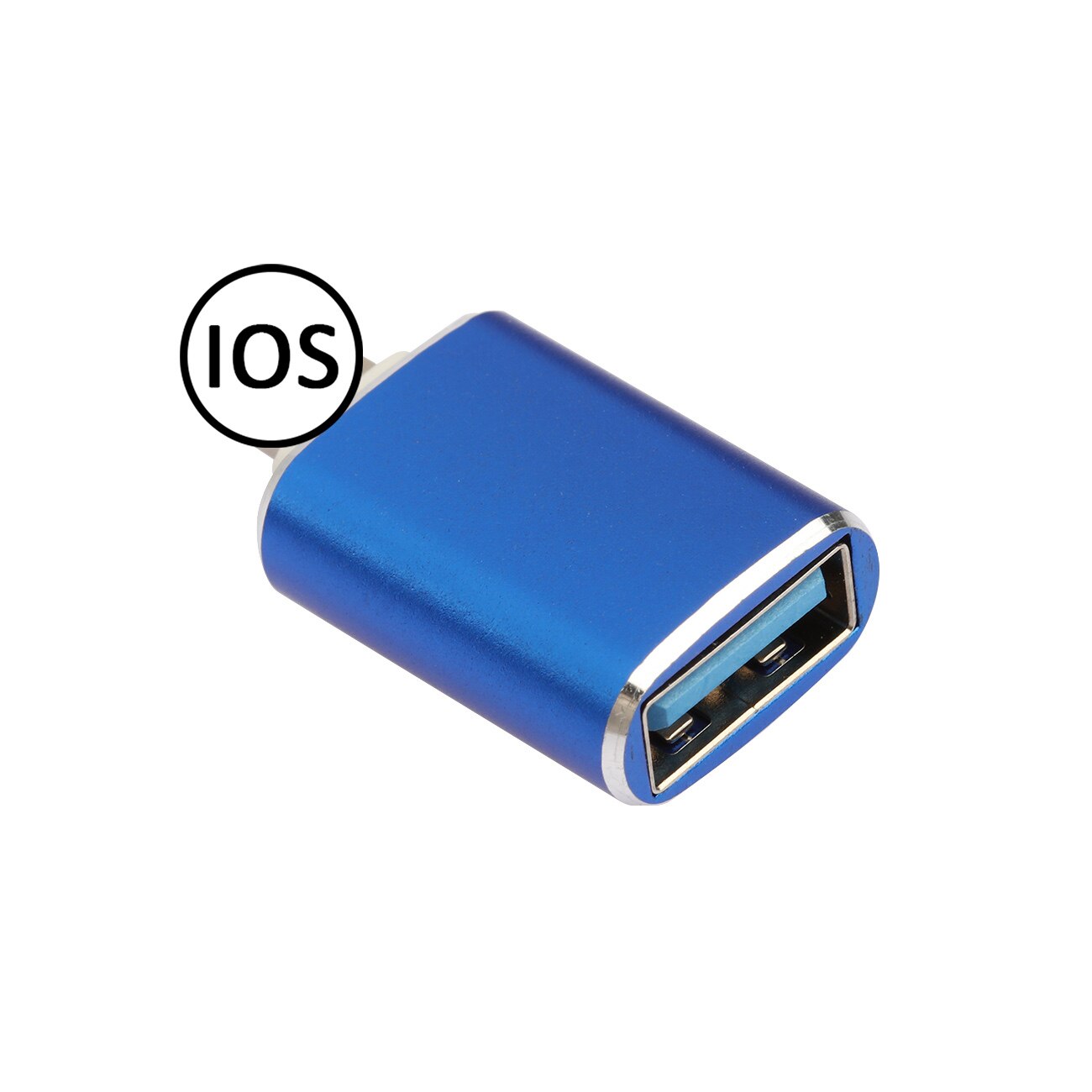 Adaptador USB OTG Lightning macho a USB3.0 iOS 13, adaptador de carga para iPhone 11 Pro XS Max XR X 8 7 6s 6 Plus iPad: Azul