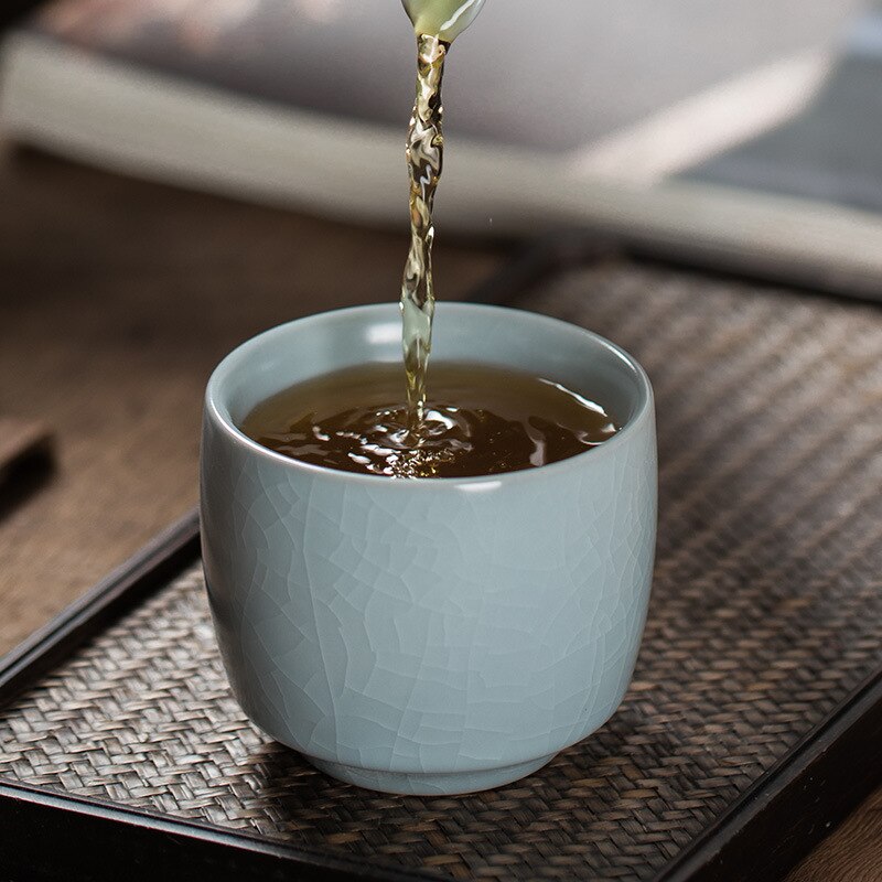 Ruyao Luohan – tasse à thé en céramique, grande glaçure gracieuse pouvant être relevée, service à thé Kung Fu, service à thé