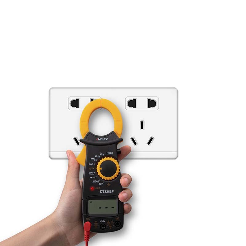 ANENG-Mini multímetro Digital de pinza DT3266F, amperímetro, pinza eléctrica, medidor de resistencia de tensión CA/CC con Zumbador