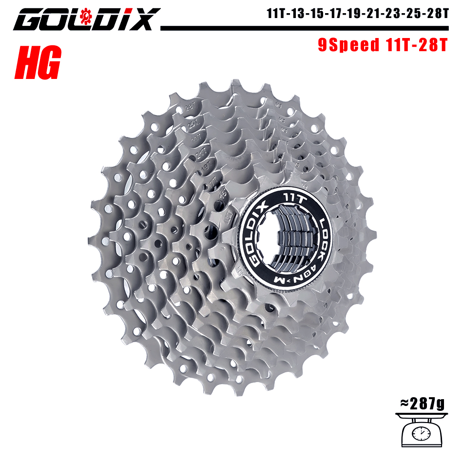GOLDIX MTB/Road bike Cassette 11-25/28/32/34/36T bicycle freewheel 8/9/10/11/12 speed sprocket flywheel for Shimano SRAM: Navy Blue