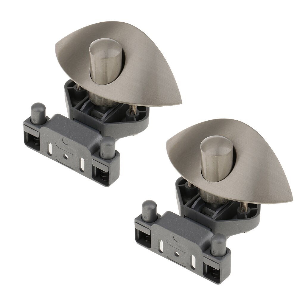 2PCS HALF MOON PUSH BUTTON CATCH LOCK CUPBOARD DOOR KNOB CAMPERVAN CARAVAN MOTORHOME