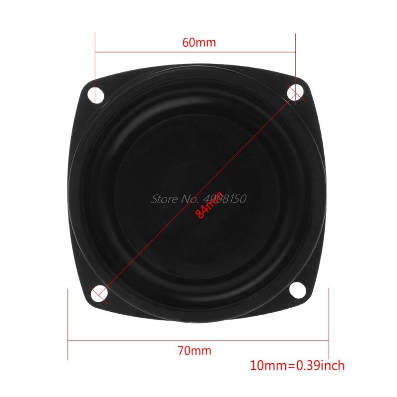 2PCS Woofer Radiator Bass Passive Speaker 3" Low Frequency Loudspeaker Diaphragm Vibration Plate DIY