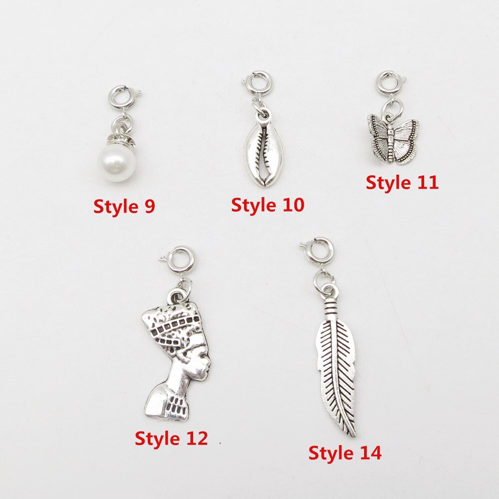 5 teile/paket verschiedenen 8 stile Charms haar braid furcht dreadlock perlen clips manschetten ringe Schmuck dreadlock Verschlüsse zubehör