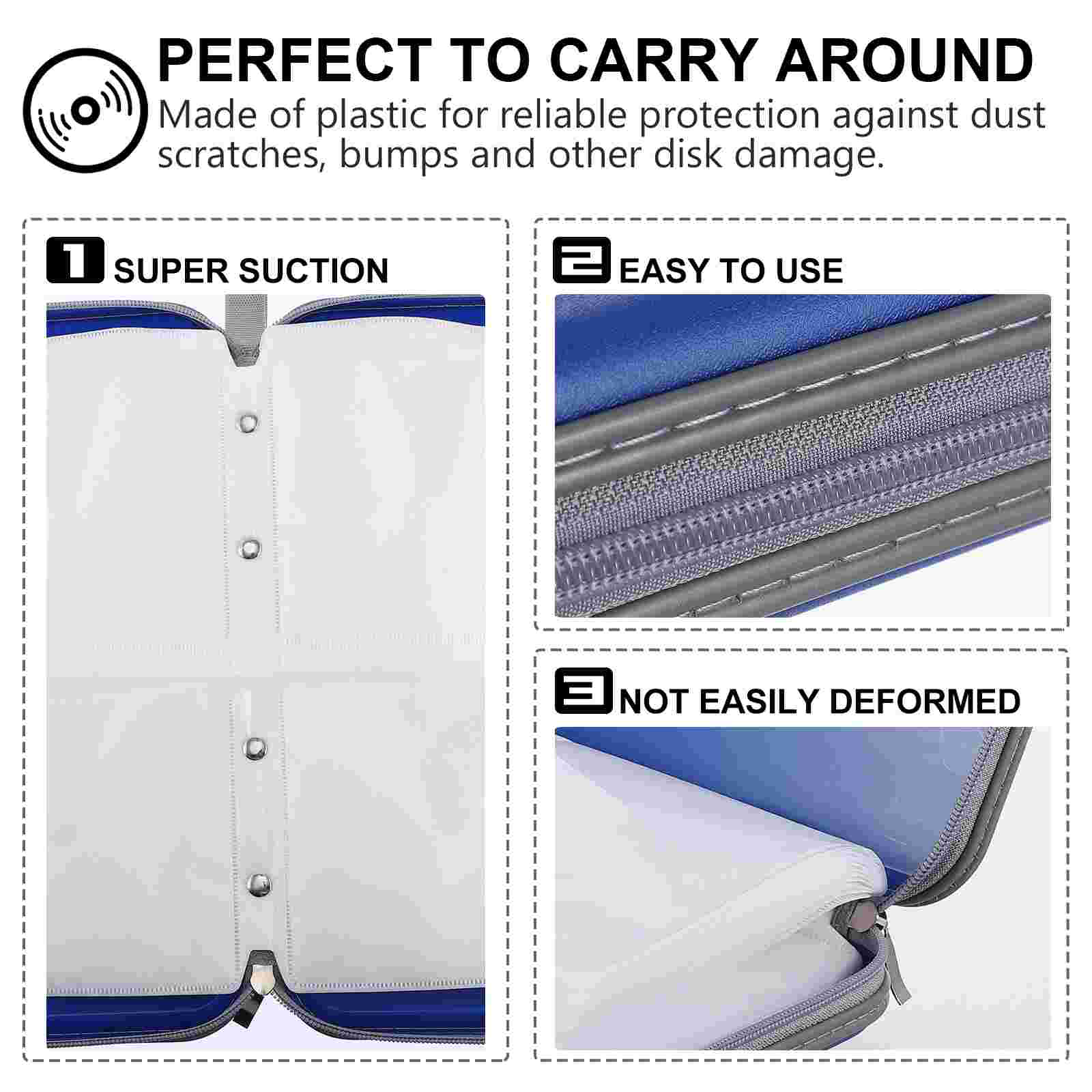 Case 80 Slots Booklet Binder Holder Storage Case Organizer