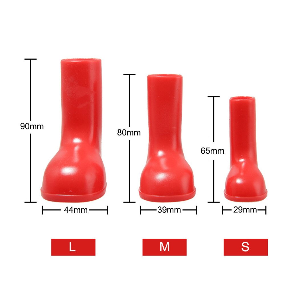 4pcs Pet Dog Shoes Waterproof Rain Pet Shoes For Dog Puppy Rubber Boots Candy Color Puppy Shoes Pet Products