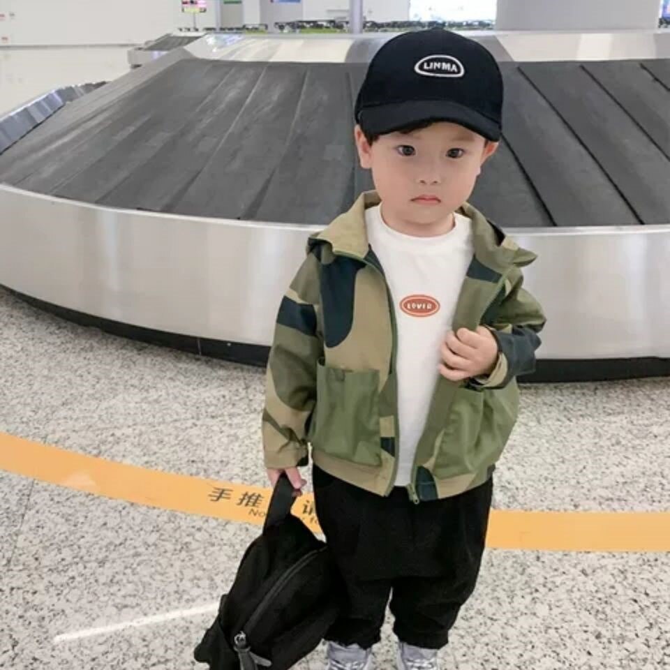 Novo menino jaquetas camuflagem crianças casacos moda crianças outerwear primavera outono 2022-040