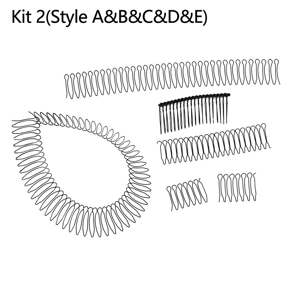 U Shape Hair Finishing Fixer Comb Extra Hold Baby Hairs Flyaways Women And Girls Invisible Bangs Comb Styling Tools Accessory: Kit 2