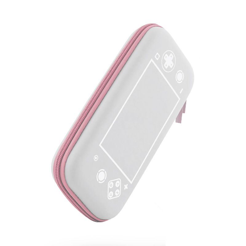 Tragbare, stoßfeste hartschalentasche für die nintendo switch lite spielkonsole – schutzhülle und aufbewahrungstasche: Rosa -1