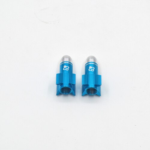 2Pcs/ Set Fouriers Bicycle valve cap VL-PE006 Bike Both USA & Presta valve cap Alloy 6061-T6 Bike valve cap Accessories: blue