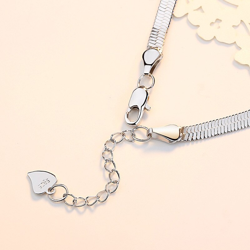 100% 925 Sterling Zilver Snake Chain Ladies'bracelets Vrouwen Sieraden Vrouwelijke Armband Meisje Goedkope