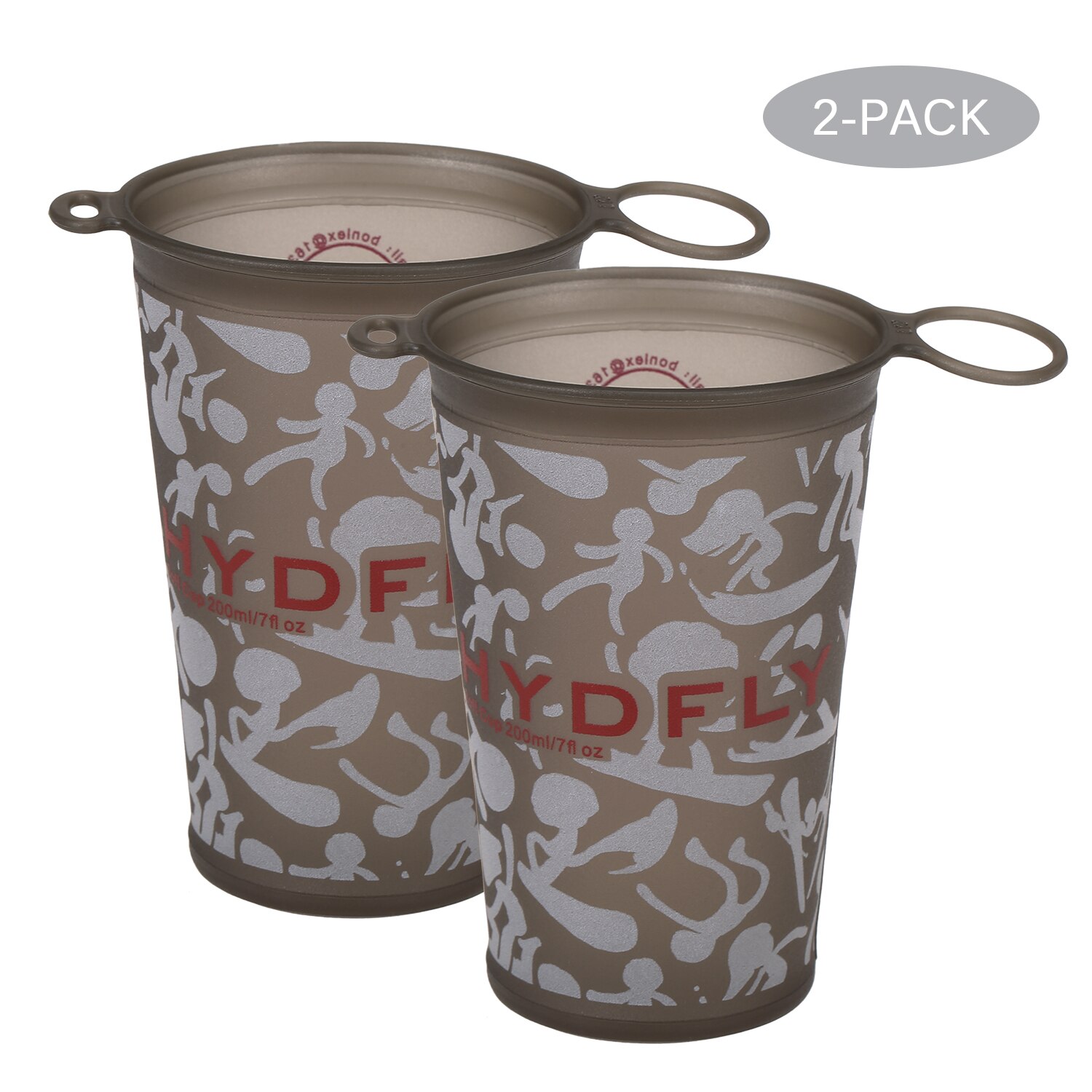 2 sztuk 200ml składany miękka woda kubek składany sportowe butelki wody na zewnątrz Puchar sport kolarstwo kemping piesze wycieczki robić biegania: kawa