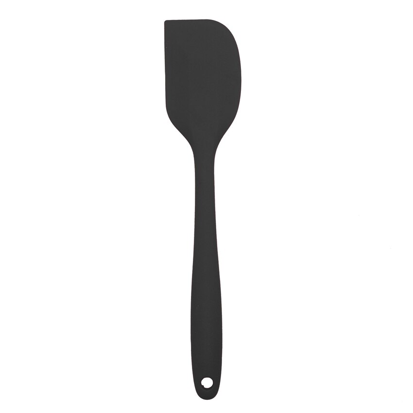 Svart matlagningsredskap set i silikon med non-stick bakredskap köksutrustning slitsad vändare spatel sked mattång kökssats: 1 st spatel
