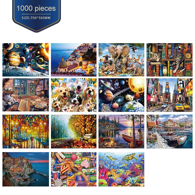 1000PCS Decompression Puzzle Stress Relief Adult Children Jigsaw Puzzles NDS