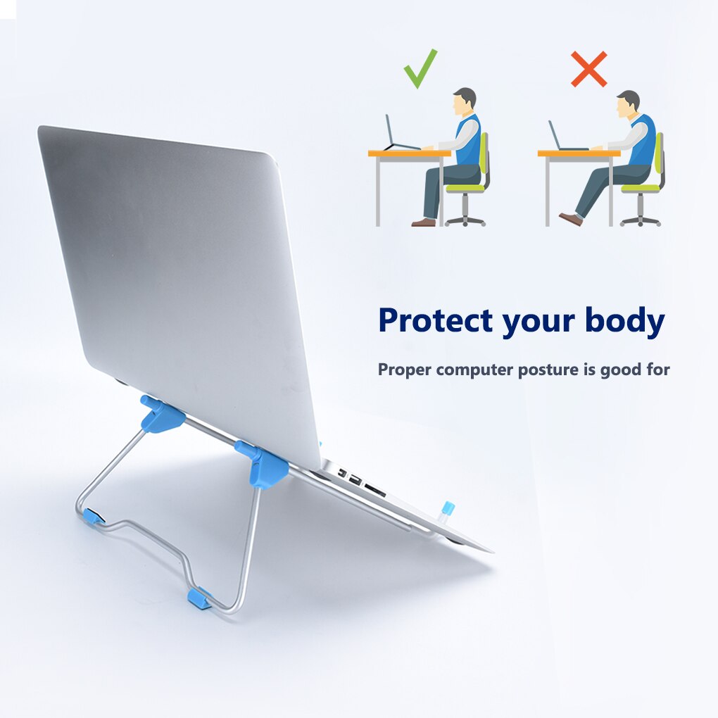 Laptop Tablet Stand Portable Folding Stand Tablet Top Anti-skid Angle Height Adjustable Bracket Home Office