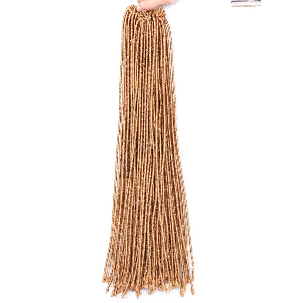 Sallyhair Synthetic Dreadlocks 1 Pack 12strands 20inch Braiding Hair Extensions Crochet Braids Hair White Pink Black: #27