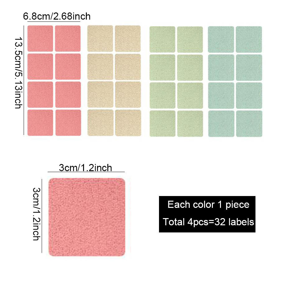 Round Rectangle Square Shape Stickers Self Adhesive Waterproof Bottles Jars Packing Decoration Label Office Index Sticker: 2