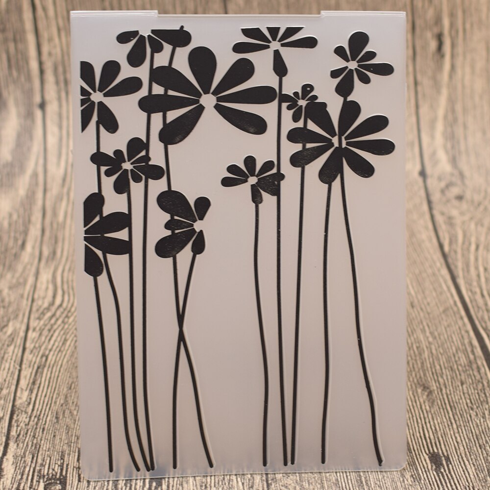 Modèle de dossier de gaufrage en plastique, fleurs de gloire du matin, pour Scrapbooking, carte d'album Photo en papier, décoration de fond
