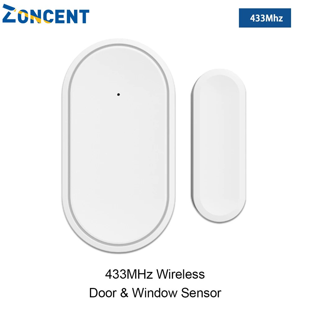 Wireless Door Window Detector Mini Tamper Alarm Sensor for All 433Mhz Home Alarm Ultra-Low Power Security Smart Gap Sensor