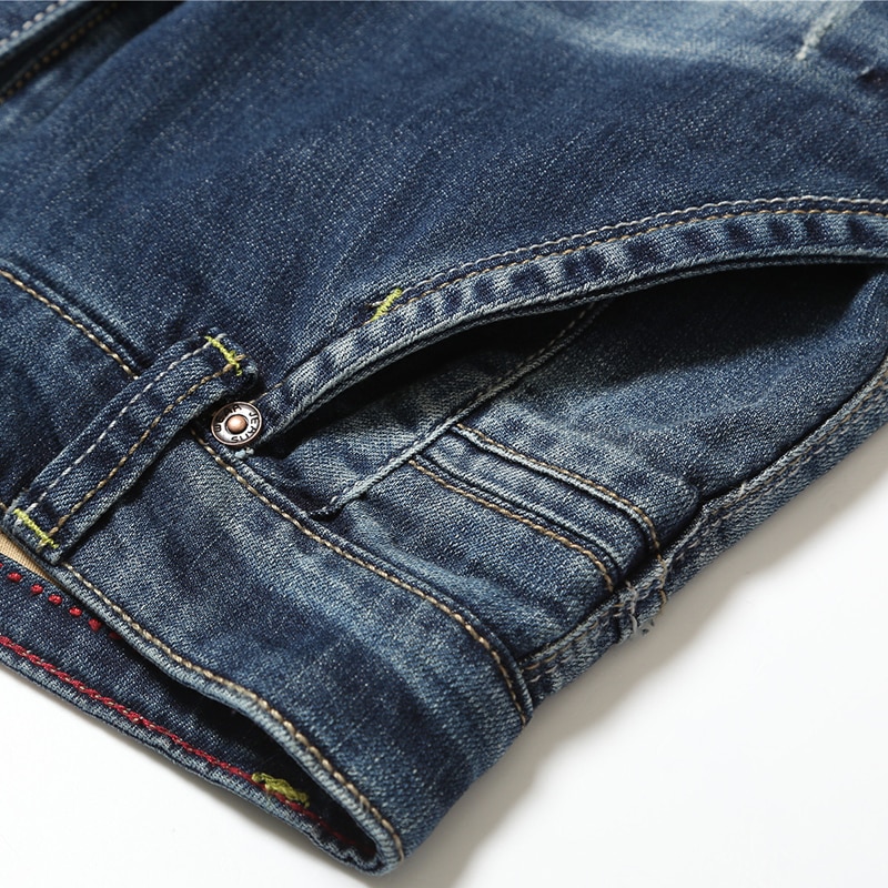 AIRGRACIAS Men Jeans Biker Jeans Strech Casual Denim Jean For Men Hight Cotton Male Long Trousers Size 28-40