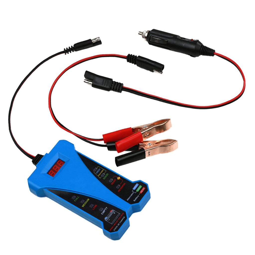 12V Charging System Analyzer Battery Load Tester with LED Indication for ATV