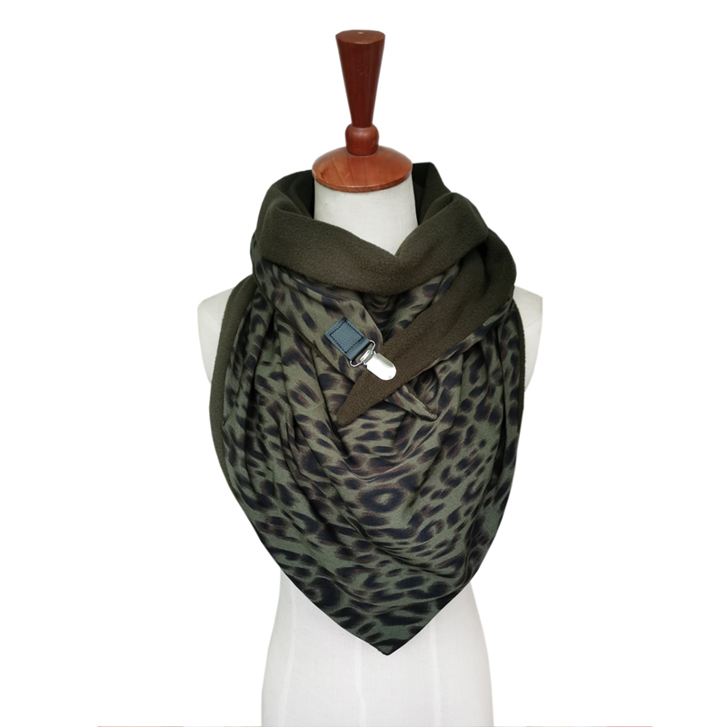 Leo Anvi Visgraat Paisley Afdrukken Sjaal Vrouwen Patchwork Knop Zachte Warme Sjaals Wrap Casual Luxe Poncho Szaliki Ik Chusty: 5
