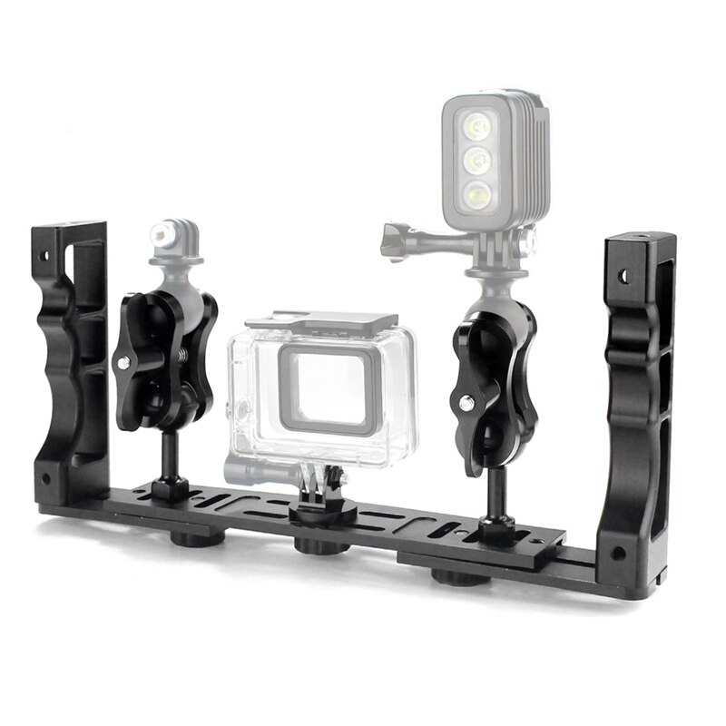 Cnc Scuba Diving Underwater Light Arm System Three-Clip Tray Bracket Handle Grip Stabilizer Video Gopro Digital Slr Camera