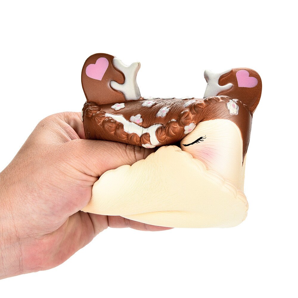 Lovely Cartoon Squishy Jumbo Deer Cake Slow Rising Scented Squeeze Toy Collection Cure игрушки Stress Reliever Toys