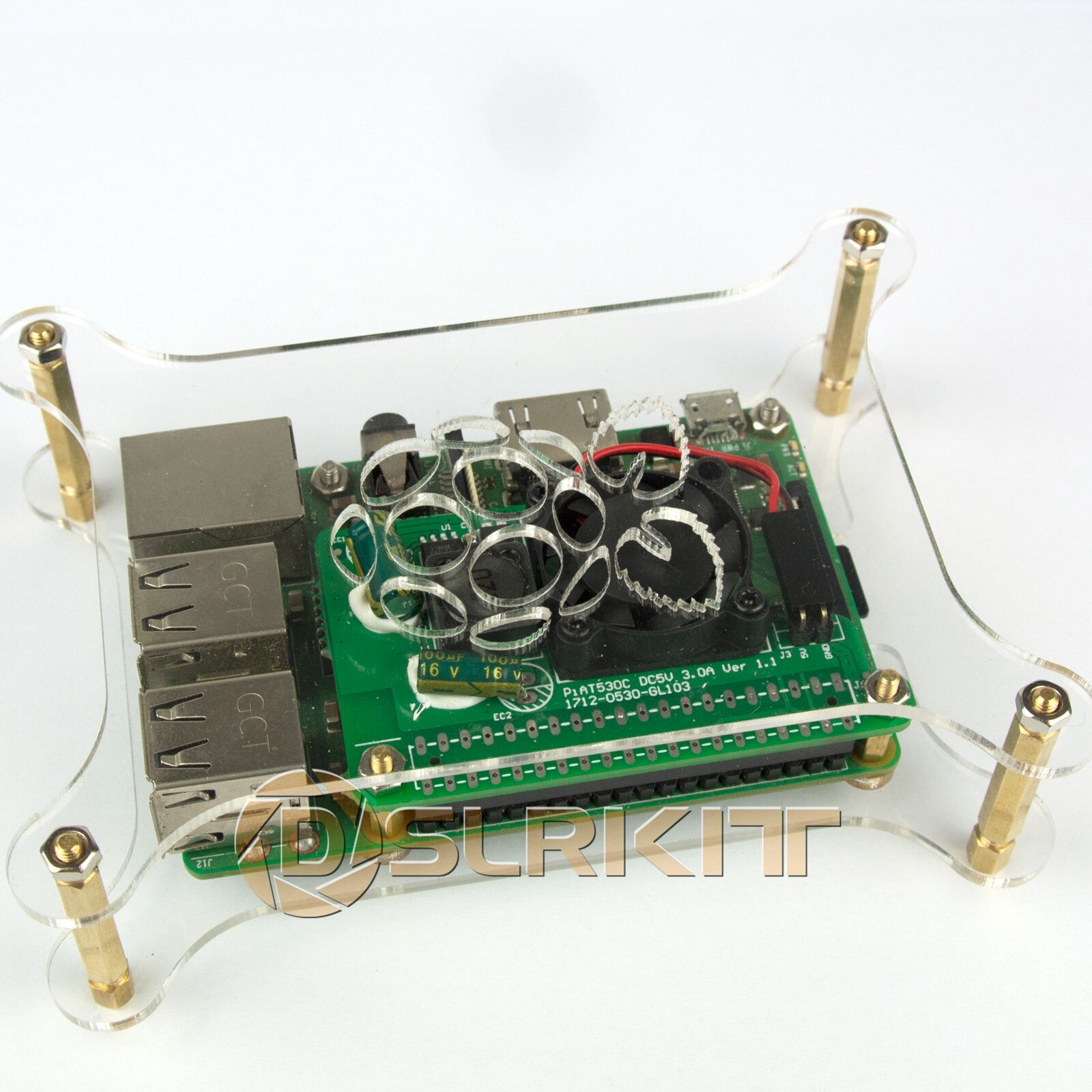 DSLRKIT 5V 3A PoE HAT for Raspberry Pi 4B 3B+ 3B Plus 802.3at PoE+ with Cooling fan