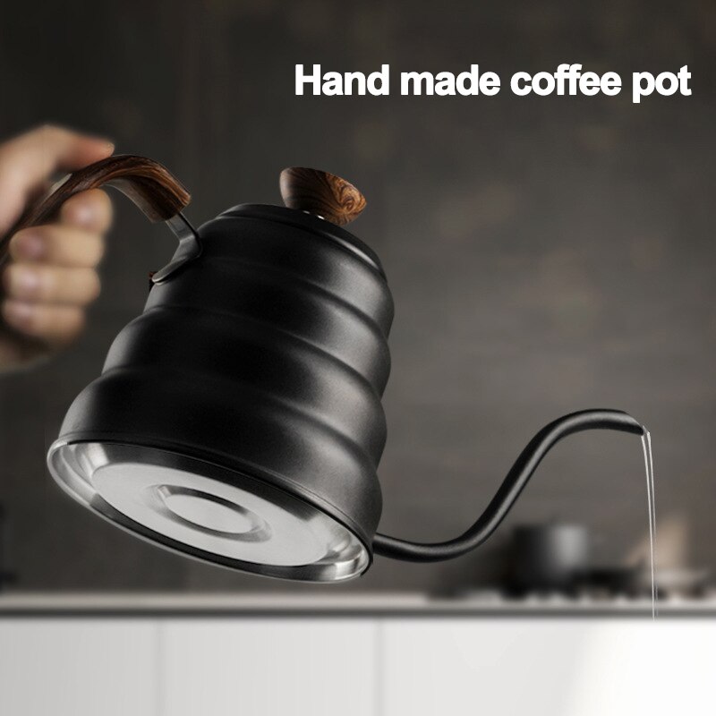 1.2L Stainless Steel pour over coffee moka pot espresso tea gooseneck kettle with Thermometer coffee accessories barista tools