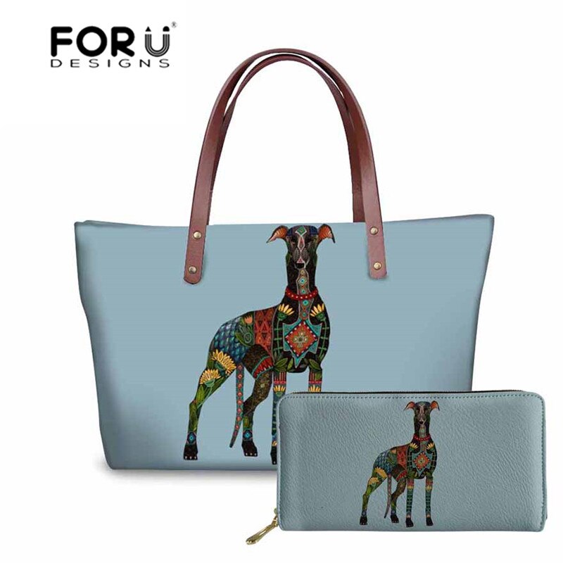 FORUDESIGNS Greyhound Hond Printing Schoudertassen voor Vrouwelijke Luxe Handtassen Vrouwen Tassen Handtassen: YQ1807ALZ21
