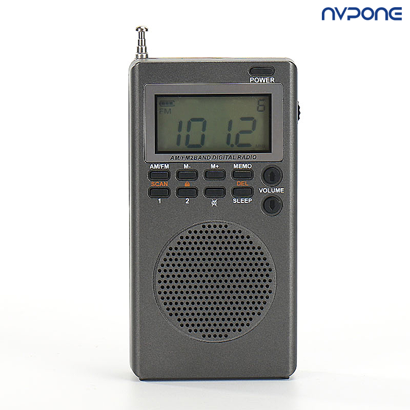 Mini Pocket FM AM Radio 9K/10K Radios Receiver Built-in Speaker Backlight HD Display Screen Alarm Clock Sleep Timer Elder