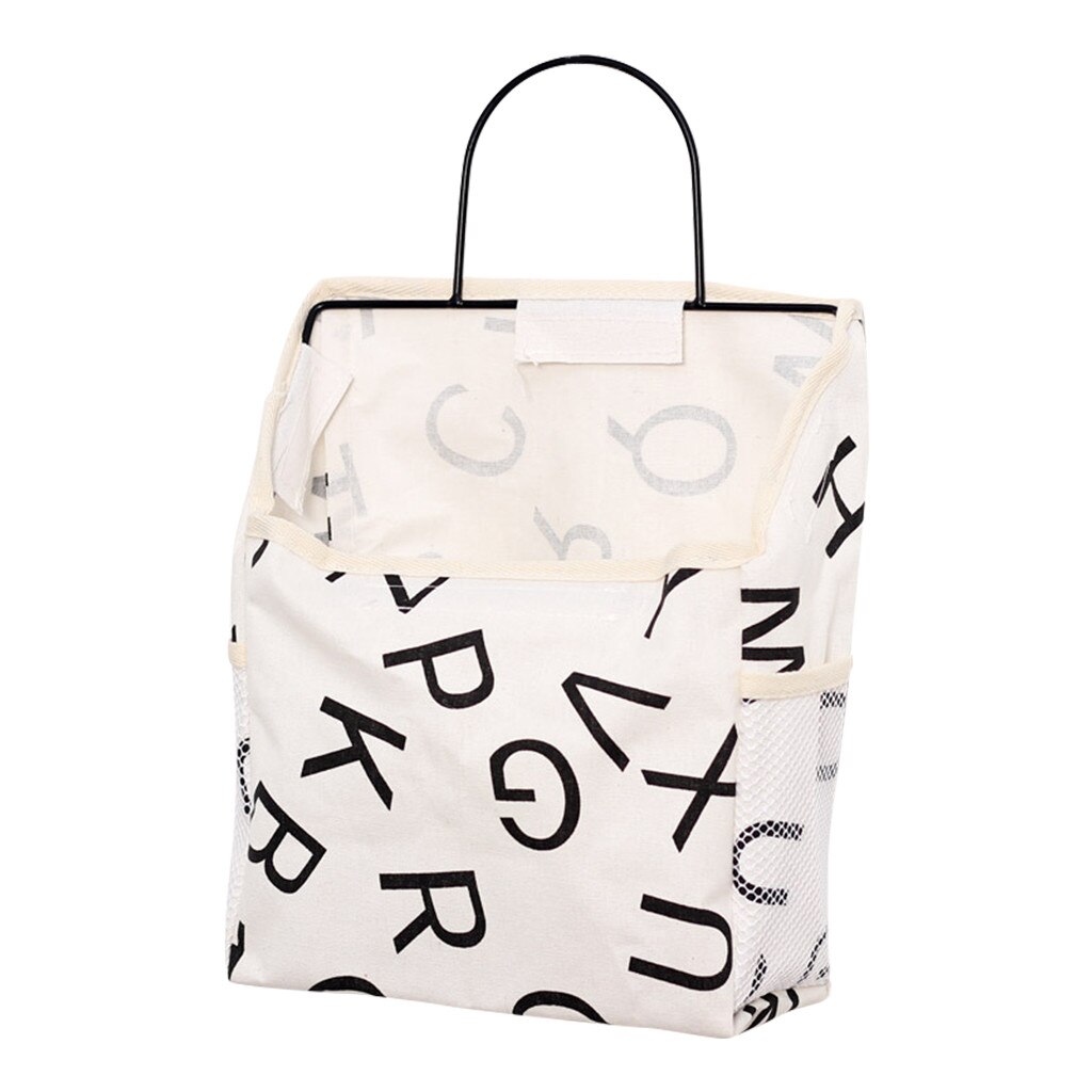Wall Pouch Wardrobe Organizer Storage Bag Wall-Mounted Storage Bag Book Magazine Mobile Phone Holder Storage Bag With Hook: F