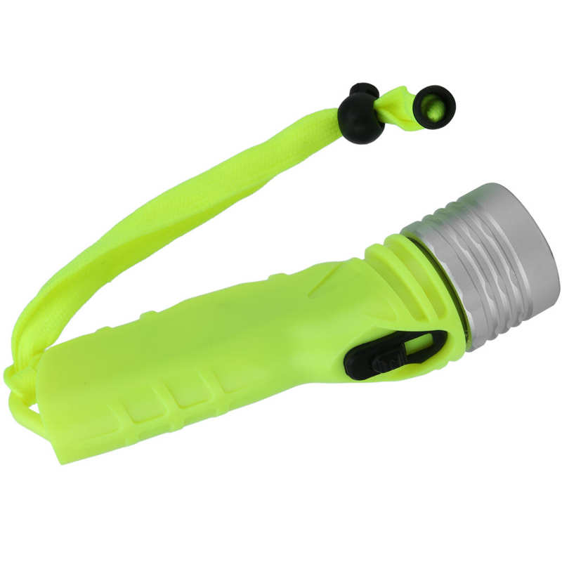 Underwater Flashlight 18x5cm Ergonomically Aluminium Alloy+ABS Waterproof Diving Light for Diving Sea Swimming