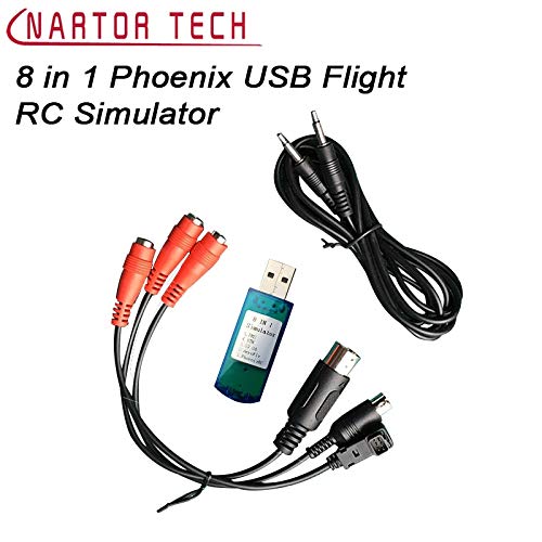 5 PCS/LOT 8in1 XTR, Aerofly1.1, FMS,G3 G4, PhoenixRC5 USB Flight Simulator Cable for Futaba ESky JR WFLY 4-8Ch Skill Traning