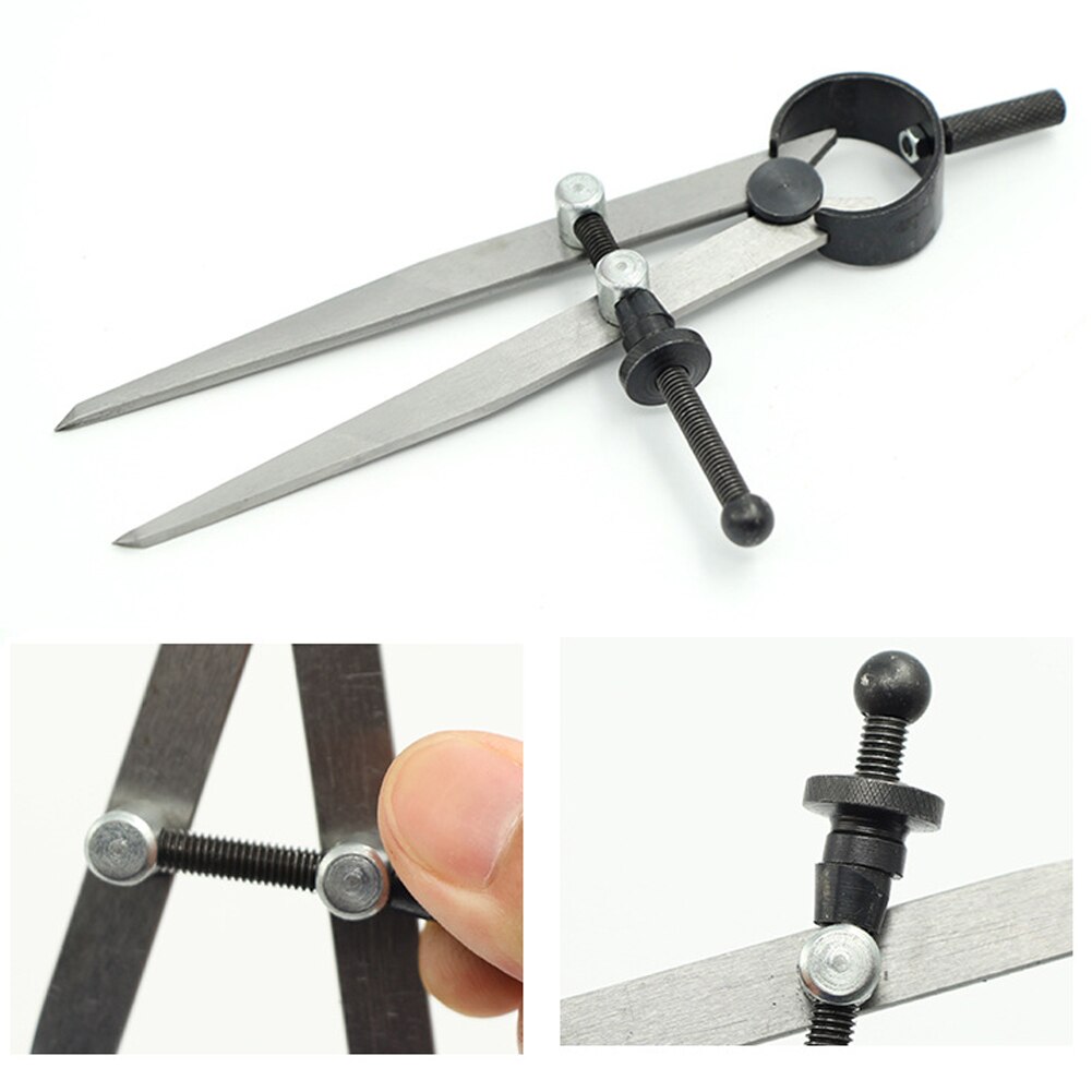 Roterende Edge Creaser Leather Tool Scratch Verstelbare Handgemaakte Duurzaam Naaien Diy Vleugel Divider Metal Craft