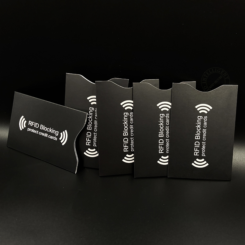 5 Stuks Zwart Aluminium Folie Anti-Diefstal Credit Bank Kaarthouder Rfid Blocking Mouwen Protector Anti-Scan Nfc signaal Portemonnee