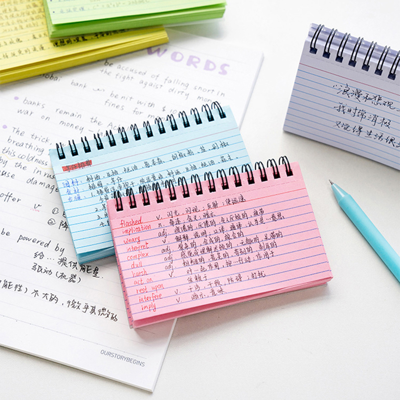 Horizontal Line Notebook Tearable Coil Book Cuaderno Journal Note Book Office Supplies Diary Libretas Stationery Notebooks